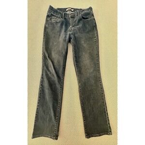 Levis 505 Denim Jeans Women Size 6 Straight Leg Stretch Blue Denim Levi Mid Rise